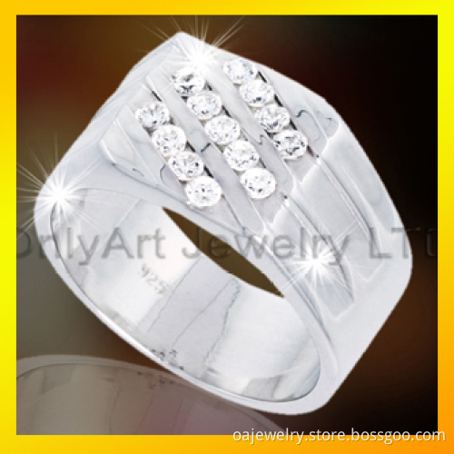 Silver Ring Fashion Jewellery, Modern Jewelry with CZ Inlaid (OAR0036)